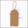 Papier d'emballage Bureau École Affaires Industriel 100X Étiquettes Kraft Marron Dentelle Étiquette Tête De Pétoncle Lage Note De Mariage addString Diy Blank Price Ha