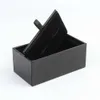 Black Paperboard Cufflinks Tie Clips Boxes High Quality Matte Paper Men's Jewelry Boxes Cuff Links Box Wholesale 300 Pcs