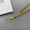 Nya designade armband Tjockkedja Bangle Women Gold Brass Choker Halsband Banshee Porträtt Mönster 18K Guldpläterad Designer Smycken NL46517507