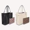 가방 최신 가을 와일드 하트 토트 2 pcs 세트 Empreinte 가죽 표범 프린트 지갑 M45818 M45819 Ladies Bag