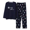 Duży rozmiar M-5XL Kobiety Piżamy Zestawy Soft Nightwear Jesień Zima Z Długim Rękawem Piżamy Cartoon Print Sleepwear Kobiet Pijamas Muje 220421