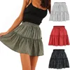 Sexy Women Fashion High Weist Hicirt for Women Chiffon Halflengle Skirt Printed Beach A Mini Mini Varts 210306