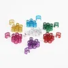 50pcs 8x9mm ANNEAU Mix Couleur Perles Réglable Cheveux Dreadlock Perle crochet perles Anneaux Manchette Clips Tube Cheveux Accessoires De Coiffure crochetED beadED