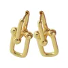 Серьги для Wome Fall in Love Stud Retro Styly Usshaped Lock Gold Costim