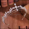 Wedding Hair Jewelry Bridal Crowns Bands Korean Bride Crystal Tiara Princess Pearl Crown Tiaras Head Dh35N
