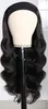 African Headscarf Wig Black Long Curly Hair Deep Wave Synthetische pruiken