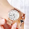 Starowce zegarek obserwuje kobiety kwarcowe mody cyfrowe panie świąteczne złotą bransoletkę zegarek sportowy zegarki