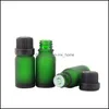 Packing Bottles Office School Business Industrial 10Ml Essential Oil Per Bottle Empty Frosted Green Glass Liquid Aromatherapy Dispenser Co