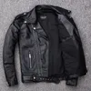 Men's Leather Faux Leather Motor Biker Leather Coat Plus Size Cowhide 220823