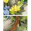 Dekoratif Çiçek Çelenkleri İlkbahar Yaz Çelenk Yapay Hasır Çelenk Dekor Duvar Penceresi Süsleme 6795504