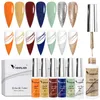 Nxy Nail Gel 7шт Комплект Liner Super Texture Facquer Великолепный цвет Французский художественный дизайн живописи Польский набор 0328