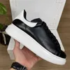 Top Quality Mens Casual Shoes Womens Lace Up Genuine Leather Flat Black White Red Pink Sneakers With Box X220402