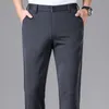Męskie garnitury Blazers 2022 Spring High Quality Dress Pants Men Solid Color Formal Office Social Suit Casual Slim Wedding Spoders