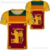 Sri Lanka T Shirt DIY Ücretsiz Özel İsim Numarası LKA T-Shirt Nation Flag Lk Lankalı Ülke Solunum Baskı Po Metin Giyim 220609