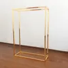 Decoração de casamentos Gold Rustics Flower Stand Metal Wedding Mesa Centralpieces 060