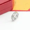 Bague de mariage en cristal en acier inoxydable en or rose femme bijoux concepteur bagues d'amour hommes promesse bague en titane pour femmes femmes haute qualité 6 diamants anneaux AAA + Car1238