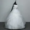 Andere trouwjurken Aankomst met riem sexy boothals dressing van de schouder veter omhoog vintage bruidsbal jurk vestido de noiva lother