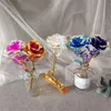装飾的な花の花輪バレンタインデーギフト24kアルミホイルローズゴールド永遠の愛の結婚式の装飾愛好家照明DEC