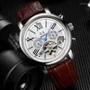 Top Onola Watch 2022 Orologi da polso da uomo d'affari alla moda in acciaio inossidabile meccanico automatico oro e nero