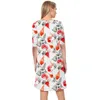 Frauen Kleid Lange Rebe 3D Gedruckt VAusschnitt Lose Beiläufige Kurzarm Etuikleid für Weibliche Kleider Prairie Chic Stil 220616