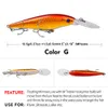 High Quality K1629 11.5cm 10.5g Hard Minnow Fishing Lures Bait Life-Like Swimbait Bass Crankbait for Pikes/Trout/Walleye/Redfish Tackle Strong Treble Hooks 200pcs/Lot