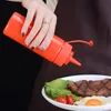 Salladverktyg Krämningspressflaskor för ketchup senap mayo heta såser olivolja flaskor kök gadget enkelt och praktiskt