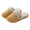 Nuevas zapatillas de algodón de otoño e invierno para mujeres Velvet de coral de coral caliente impermeable y antislip zapatos interiores interiores interiores j220716