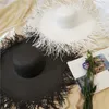 Cappelli a tesa larga estivi da donna da spiaggia cappello di paglia grande in rafia da donna cappello in radicaWide Chur22