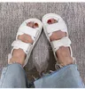 Designer Dames Sandalen Hoge Kwaliteit Dames Slides Kristal Kalfsleer Casual schoenen gewatteerd Platform Zomer Strand Slipper 35-42 Met doos en boodschappentas 11 kleur