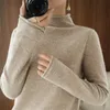 Automne hiver femmes pull col roulé pull en cachemire femmes tricoté pull mode garder au chaud à manches longues hauts amples 201221
