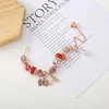 Bracelets de charme Charn Bracelet Feminino Feminino Crystal Contas com Chain de óssea de cobra prateada Brand GiftScharm
