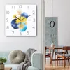 Zegary ścienne Tuda nowoczesna restauracja kreatywna kwadratowy kryształowy porcelanowy malarstwo dekoracja