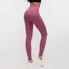 Çıplak Malzeme Kadın yoga pantolonu L-85 Düz Renk Spor Salonu Giyim Tayt Yüksek Bel Elastik Spor Bayan Genel Tayt Egzersiz