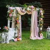 Party Decoration Wedding Arch Drape 20ft Sheer Tulle Backdrop Curtain White Drapes Tyg Mjuk och smidig Forty