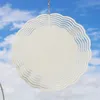 Sublimation Wind Spinner metal wind bell 10 inch double side transfer Aluminum Ornament blank DIY Christmas Decoration gift