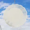 Sublimation vent Spinner 10 pouces double côté transfert vent cloche métal blanc 360 degrés pivotant suspendu attrape-vent