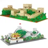 Blocks The Great Wall Building Blocks Chinese Famous Architecture Micro Brick 3D Model Diamond Block Toys For Kid Birthday Gifts T230103