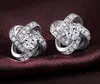Orecchini in zircone con strass in cristallo di zirconi placcati in argento 925 per le donne