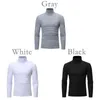 1pc Fashion Men's Sweater Solid Color Slim Elastic Thin T-Shirt Men Spring Herfst gebreide trui Keep Jumper Warm L220730