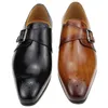 Herren Formale Lzapatos Social Masculino Männlich Mann Leder Hochzeitskleid Oxford für Büro Brogue Casual Business Spitz Schwarz Schuh 220321