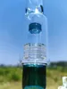 14 Zoll 35 cm Shisha Bong Glas Dab Rig Clear Pecork Green Cube Base Wasserbongs Rauchrohre 14 mm Innengewinde Lokales Lager