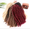Ombre Spring Twist Synthetic Pre-Twist Crochet Hair Extensions Crochet Braids Bomb Passion Twists 8 12 Inch 30 Roots
