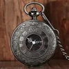 Pocket horloges eenvoudige antieke retro Romeinse cijfers Display Quartz Watch FOB Clock ketting 80 cm/30 cm hanger keten Kerstcadeaapsel