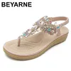 BEYARNE Summer Round Toe Women's Flip Flops Fashion Soft Personality Ladies Sandals Roman Crystal Platform Women 220516