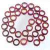 Materiales de hematita natural de Wojiaer espaciador redondo de anillo redondo de 12 mm Color metálico para colgantes Joyas que hacen BL306