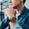 Polshorloges Mark Fairwhale Stijlvolle sportheren Watch Multifunctionele Cool Quartz Horloges Luxe maanfase Solid roestvrijstalen riem Calenda