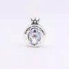 Clear Sparkling Crown O Charm 925 Silver Pandora Charms for Bracelets DIY Jewelry Making kits Loose Bead Silver wholesale 798266CZ