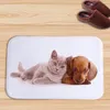 Dywany urocze pies podłogowa mata kuchnia chłonna w łazienka bez poślizgu Kitten Butterfly nadrukowany korytarz dywanowy dywan w stylu dywanki
