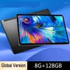 Tablet PC 2022 10,1 tum 8G 128GB Dual Sim Call Phone WiFi GPS Glass Screen Tabletter Android 9.0