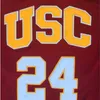 C202 Brian Scalabrine #24 USC Trojans University of Southern California College Basketball Maglie a doppio nome e numero di spedizione veloce